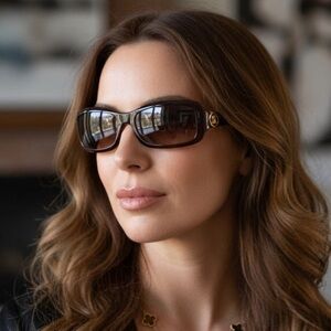 Elegant Brown Vintage Chanel Sunglasses